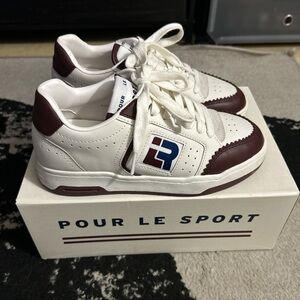 Loeffler Randall White and Brown Athletic Shoes